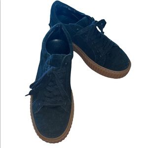 Black J Slides Platform Sneakers